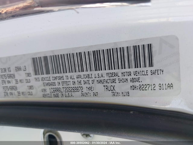 RAM 1500 Big Horn 2016 1C6RR6LT2GS269872 Image 9