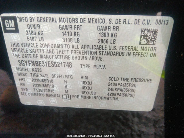 Cadillac Srx Luxury Collection 2014 3GYFNBE31ES521748 Image 9