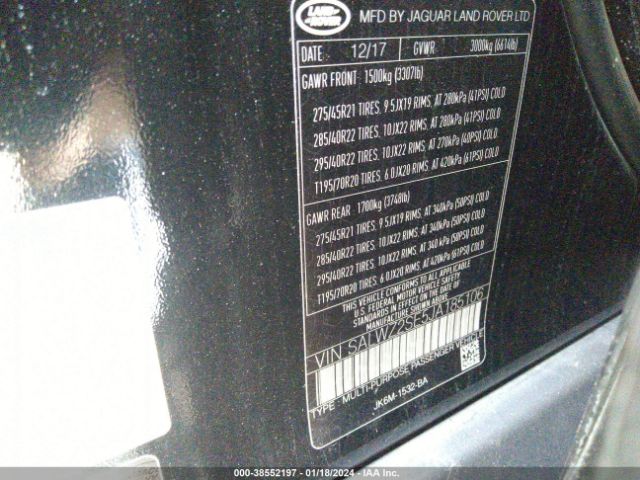 SALWZ2SE5JA185106 Land Rover Range Rover Sport Svr