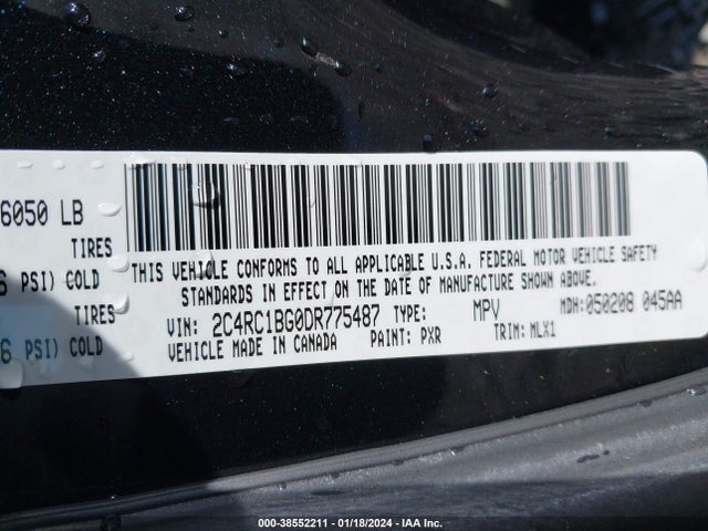 2013 CHRYSLER TOWN & COUNTRY TOURING VIN: 2C4RC1BG0DR775487