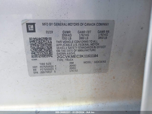 Chevrolet Silverado 1500 Ld Custom 2019 2GCVKMEC3K1161184 Image 9