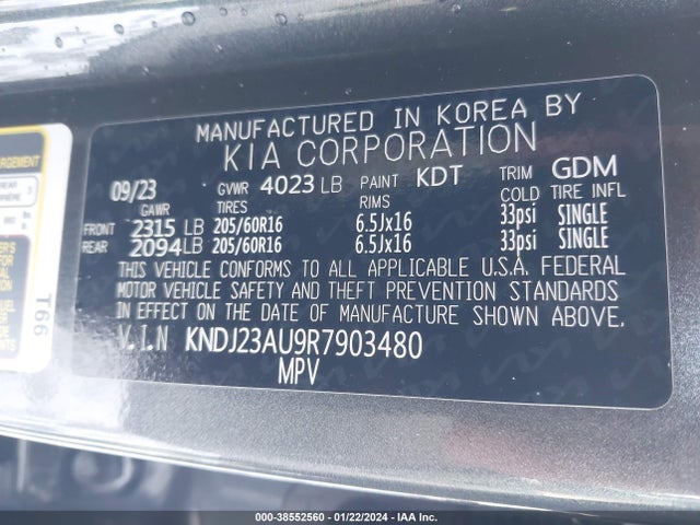KIA SOUL LX 2024 KNDJ23AU9R7903480 Image 9