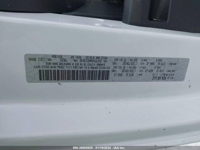 3C6TRVNG0HE518142 RAM Promaster 1500
