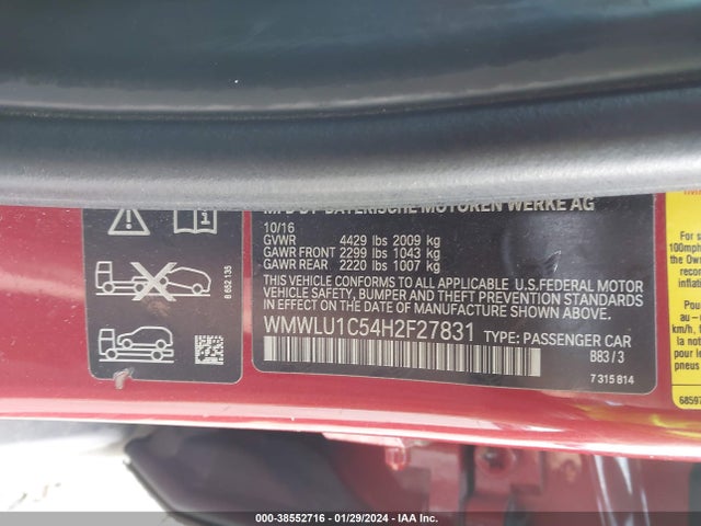 2017 MINI CLUBMAN WMWLU1C54H2F27831 Photo 8