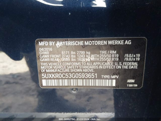 2016 BMW X5 5UXKR0C53G0S93651 Photo 8