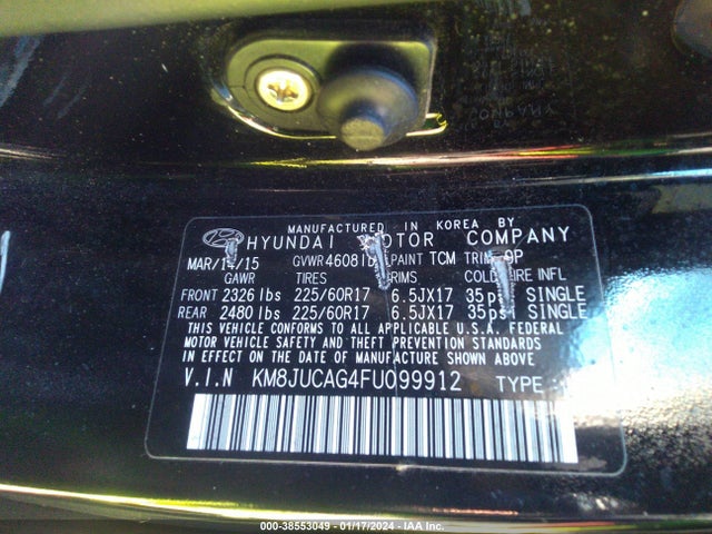 Hyundai TUCSON SE 2015 KM8JUCAG4FU099912 Image 9