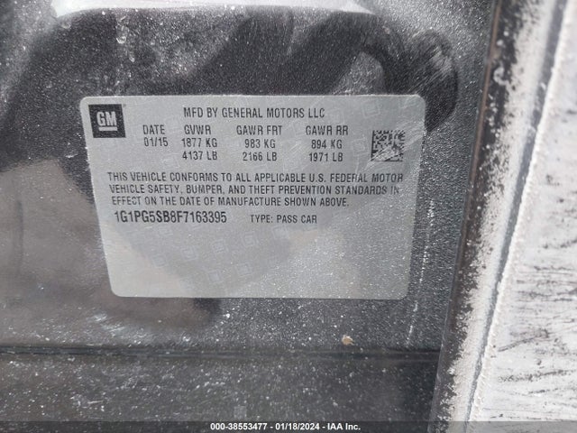 Chevrolet CRUZE LTZ 2015 1G1PG5SB8F7163395 Image 9