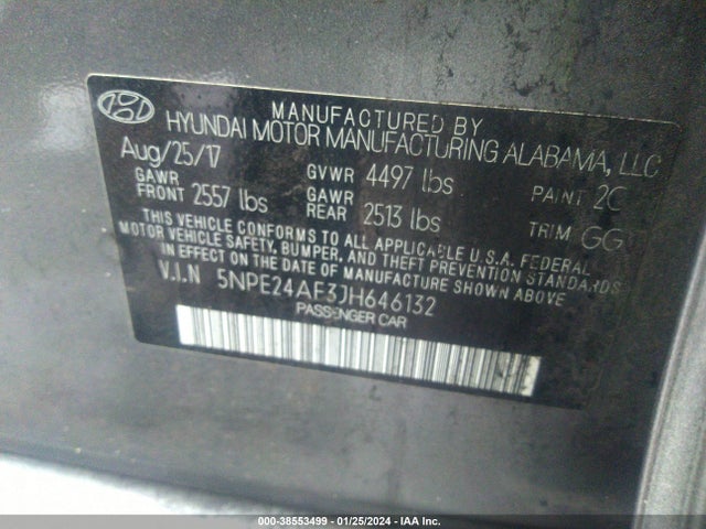 Hyundai SONATA SE 2018 5NPE24AF3JH646132 Image 9