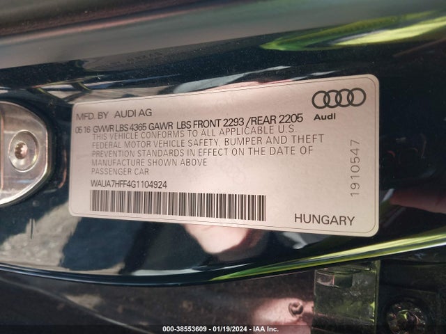 WAUA7HFF4G1104924 Audi A3 1.8t Premium