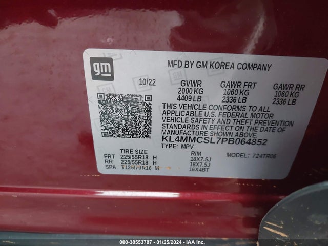 KL4MMCSL7PB064852 Buick Encore Gx Preferred Awd