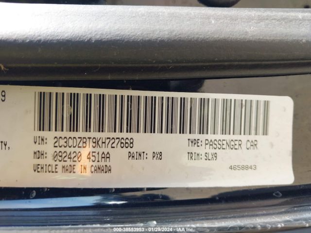 2019 DODGE CHALLENGER 2C3CDZBT9KH727668 Photo 8