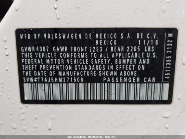 3VW4T7AJ5HM271506 Volkswagen JETTA GLI