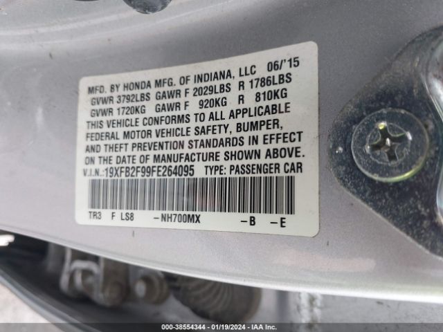 19XFB2F99FE264095 Honda Civic Ex-l