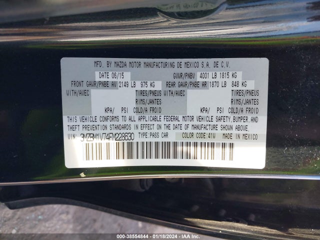 Mazda Mazda3 I Touring 2015 3MZBM1V74FM228630 Image 9
