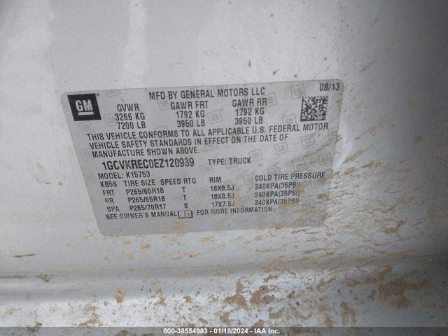 Chevrolet Silverado 1500 2lt 2014 1GCVKREC0EZ120939 Image 9