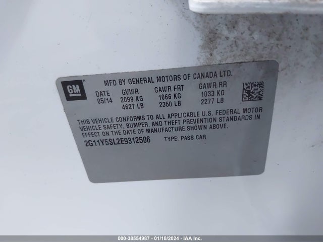 Chevrolet Impala 1ls 2014 2G11Y5SL2E9312506 Image 9