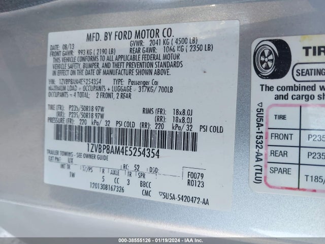 Ford Mustang V6 2014 1ZVBP8AM4E5254354 Image 9