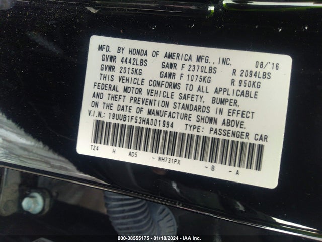 Acura Tlx Technology Package 2017 19UUB1F53HA001994 Image 9