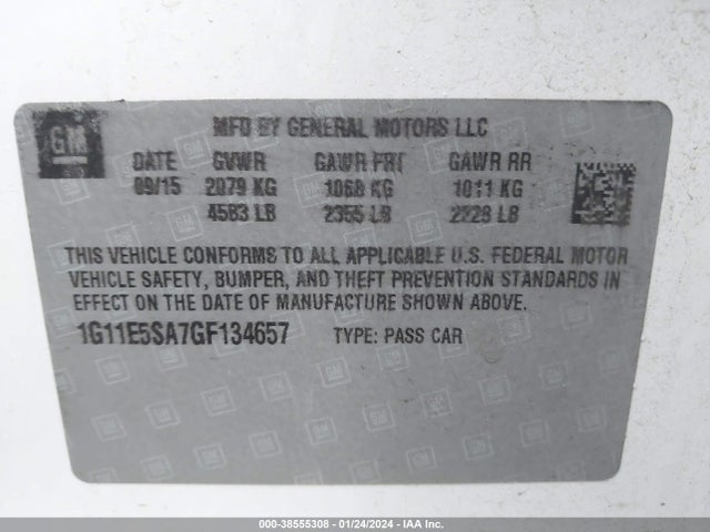 Chevrolet Malibu Limited Ltz 2016 1G11E5SA7GF134657 Image 9