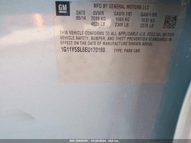 Chevrolet Impala 1ls 2014 1G11Y5SL6EU170180 Image 9