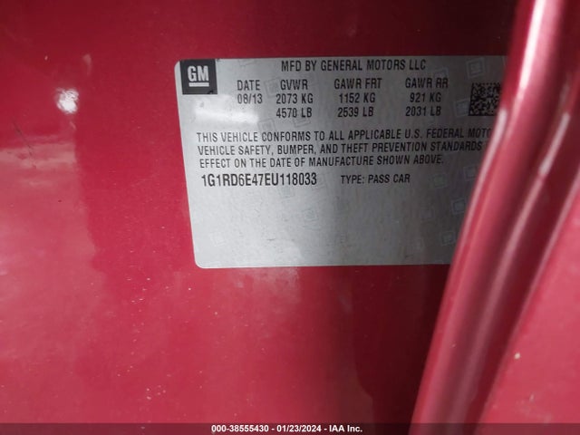Chevrolet Volt 2014 1G1RD6E47EU118033 Image 9
