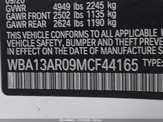 WBA13AR09MCF44165 BMW M440i Xdrive