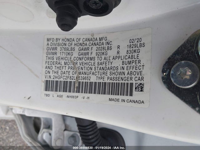 Honda Civic Sport 2020 2HGFC2F82LH539652 Image 9
