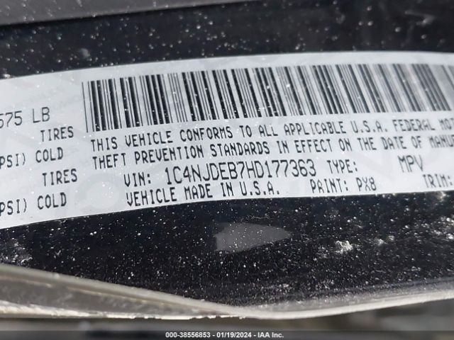 1C4NJDEB7HD177363 Jeep Compass High Altitude 4x4