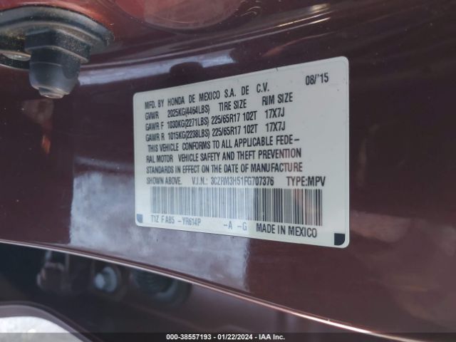 3CZRM3H51FG707376 Honda CR-V EX