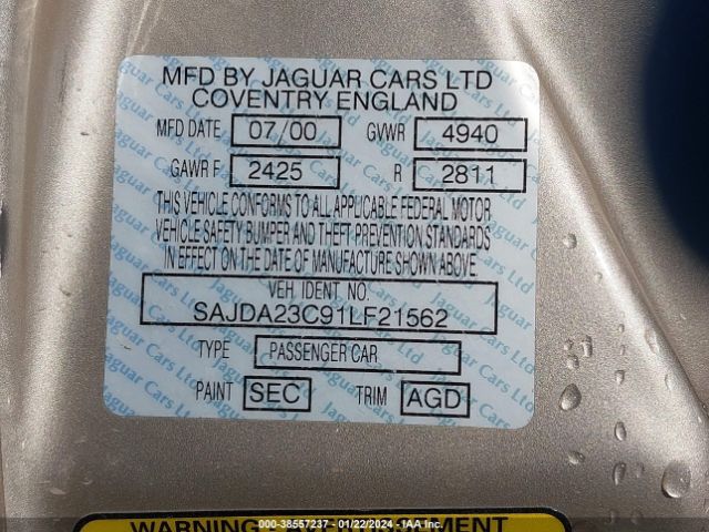 2001 JAGUAR XJ SAJDA23C91LF21562 Photo 8