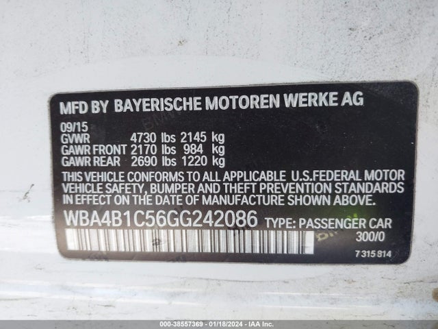 BMW 435i Gran Coupe 2016 WBA4B1C56GG242086 Image 9