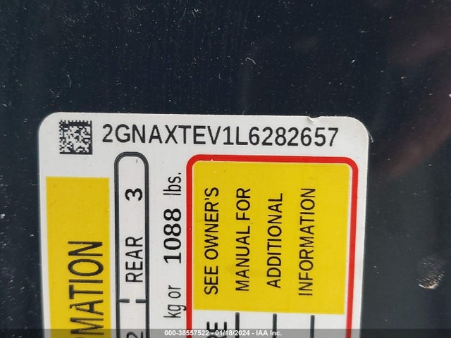 Chevrolet Equinox Awd 2fl 2020 2GNAXTEV1L6282657 Image 9