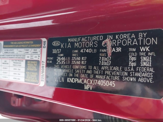 KIA Sportage Lx 2018 KNDPMCACXJ7405045 Image 9