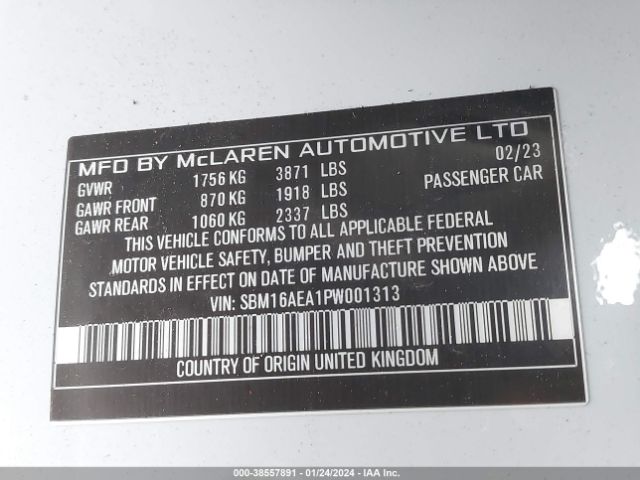 2023 MCLAREN ARTURA SBM16AEA1PW001313 Photo 8