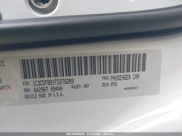 Dodge DART SXT 2015 1C3CDFBB1FD276289 Image 9