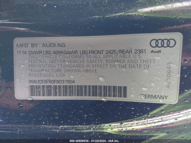 WAUCFAFR0FA031904 Audi A5 2.0t Premium