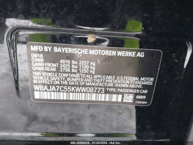 WBAJA7C55KWW08773 BMW 530i Xdrive
