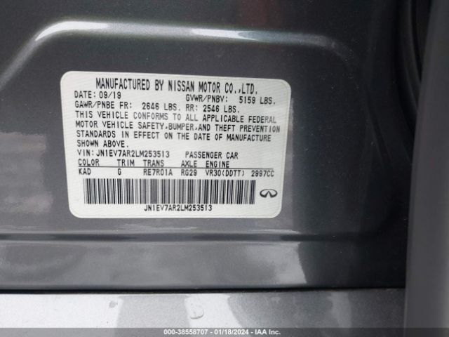 JN1EV7AR2LM253513 Infiniti Q50 Edition 30 Awd