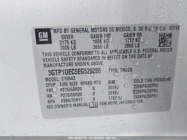 GMC Sierra 1500 Sle 2014 3GTP1UEC5EG529288 Image 9