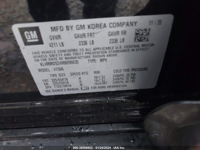 KL4MMDS24MB096635 Buick Encore Gx Fwd Select