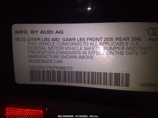 2023 AUDI A5 SPORTBACK WAUDACF50PA068173 Photo 8