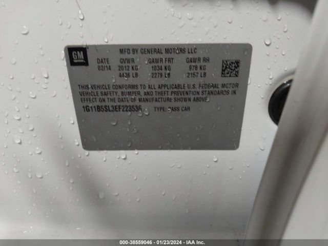 1G11B5SL3EF223536 Chevrolet Malibu 1ls