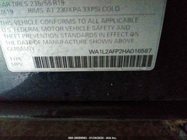 WA1L2AFP2HA016587 Audi Q5 2.0t Premium