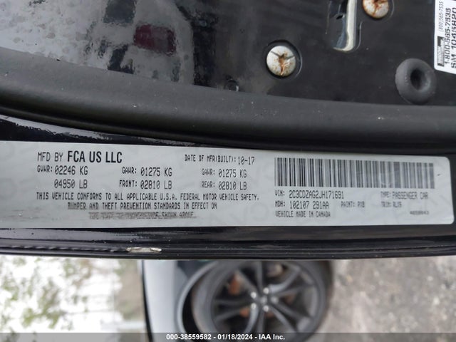 Dodge Challenger Sxt Plus 2018 2C3CDZAG2JH171691 Image 9