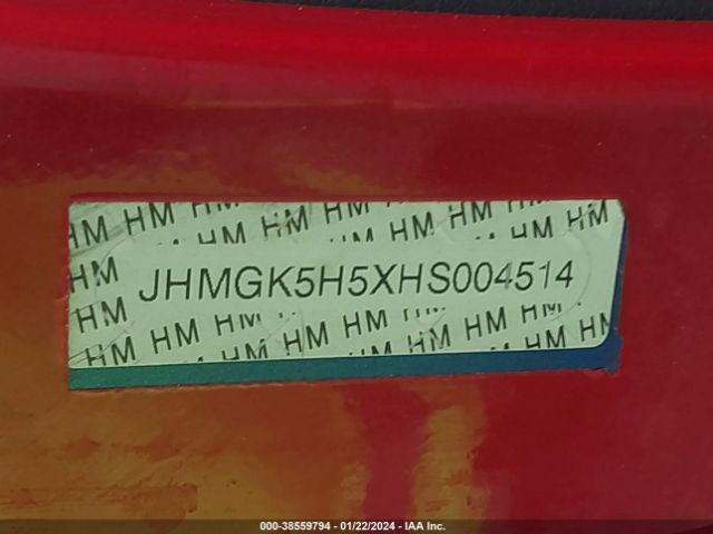JHMGK5H5XGX008645 Honda FIT LX