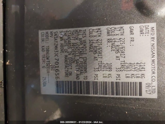 Nissan ROGUE SV 2018 5N1AT2MV3JC701656 Image 9