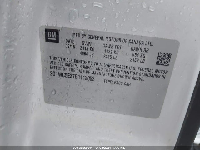 Chevrolet Impala Limited Ltz 2016 2G1WC5E37G1112853 Image 9