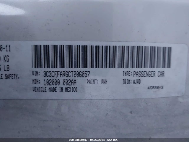 2012 FIAT 500 3C3CFFAR6CT206057 Photo 8