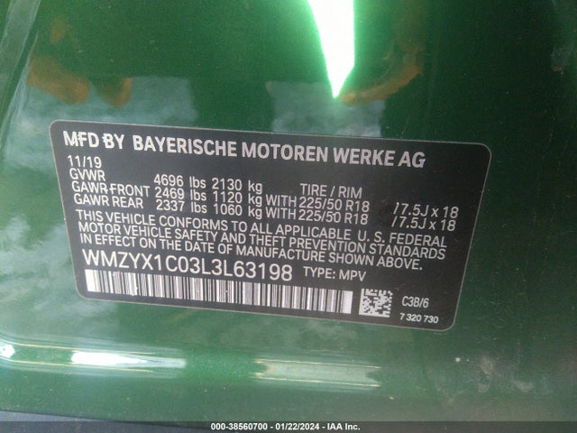 2020 MINI COUNTRYMAN WMZYX1C03L3L63198 Photo 8