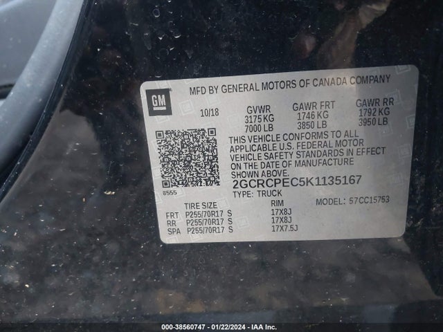 Chevrolet Silverado 1500 Ld Lt 2019 2GCRCPEC5K1135167 Image 9